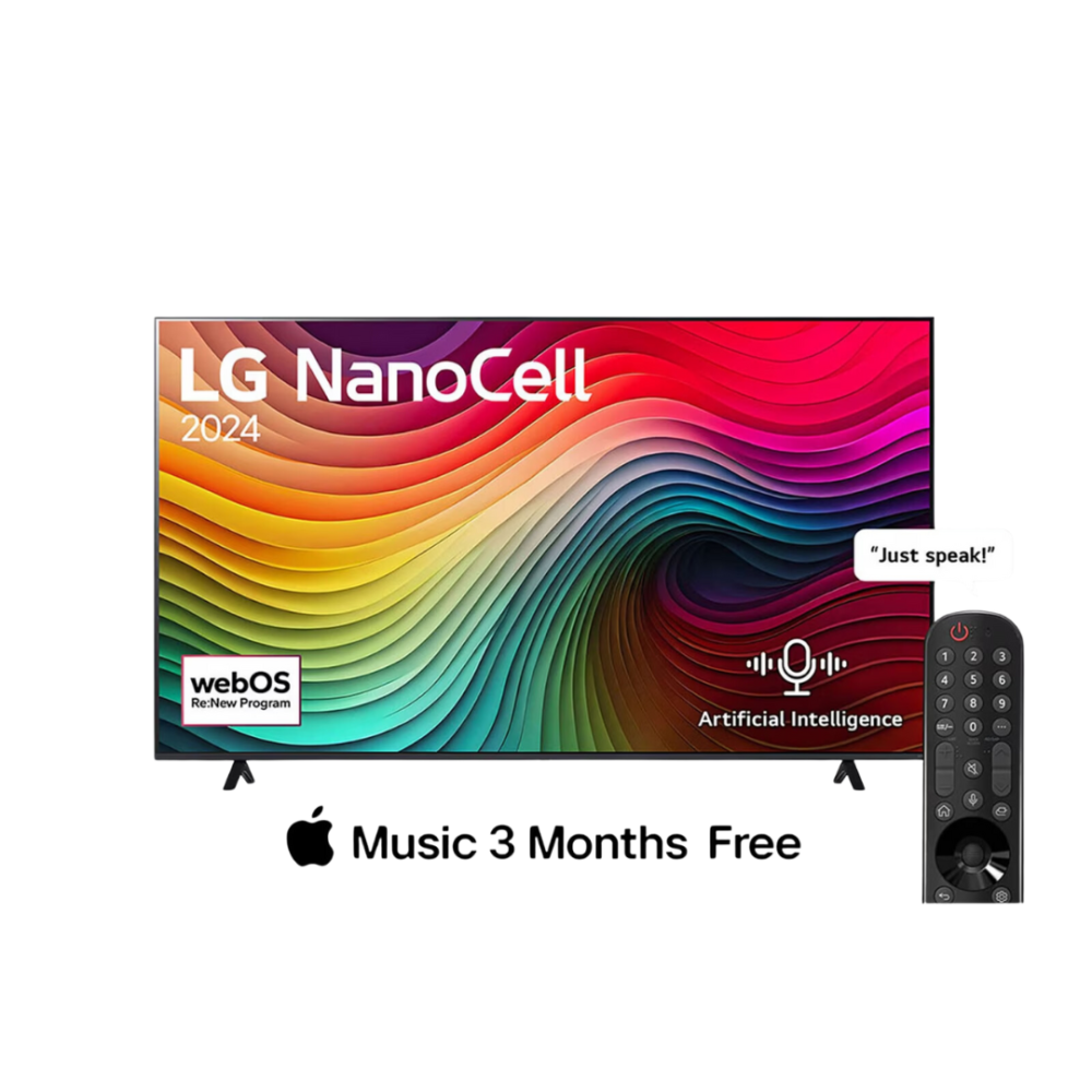 LG 65 inch NanoCell NANO80T6A Series UHD 4K Smart TV with Magic remote HDR10 webOS